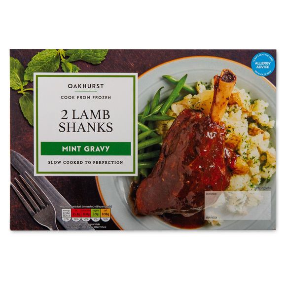 Oakhurst Lamb Shanks Mint Gravy Cook From Frozen 860g/2 Pack